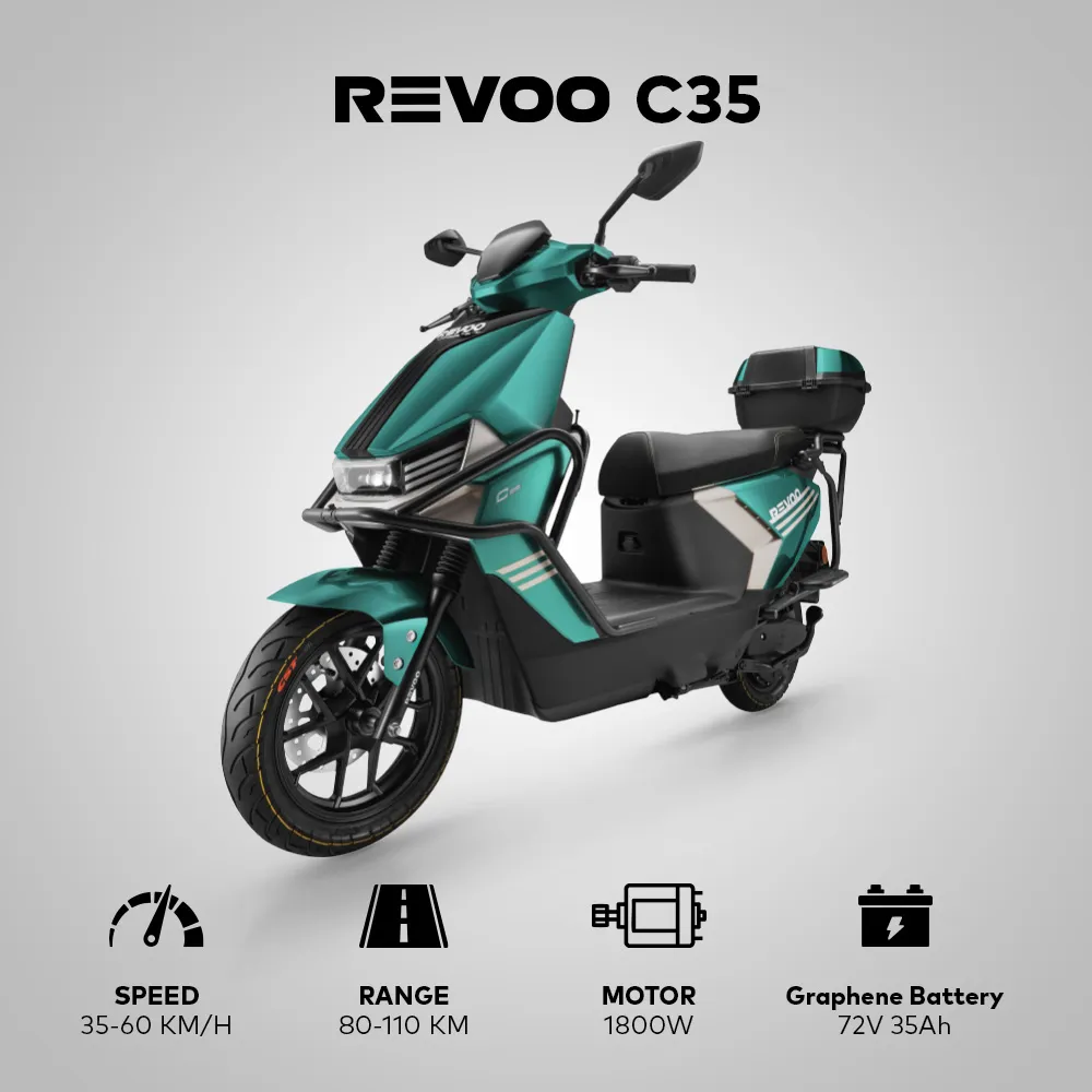 REVOO C35 Electric Scooter or E-Bike with free full helmet