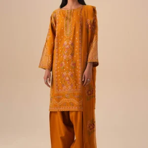 3 Piece - Embroidered Karandi Suit (Unstitched) - B4001B